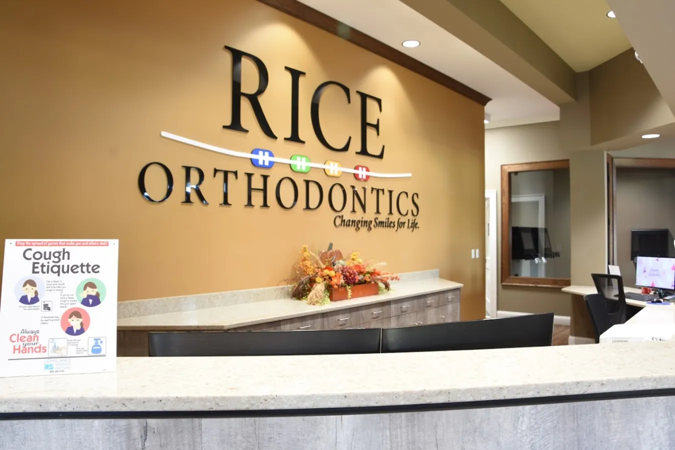 The front desk at Rice Orthodontics